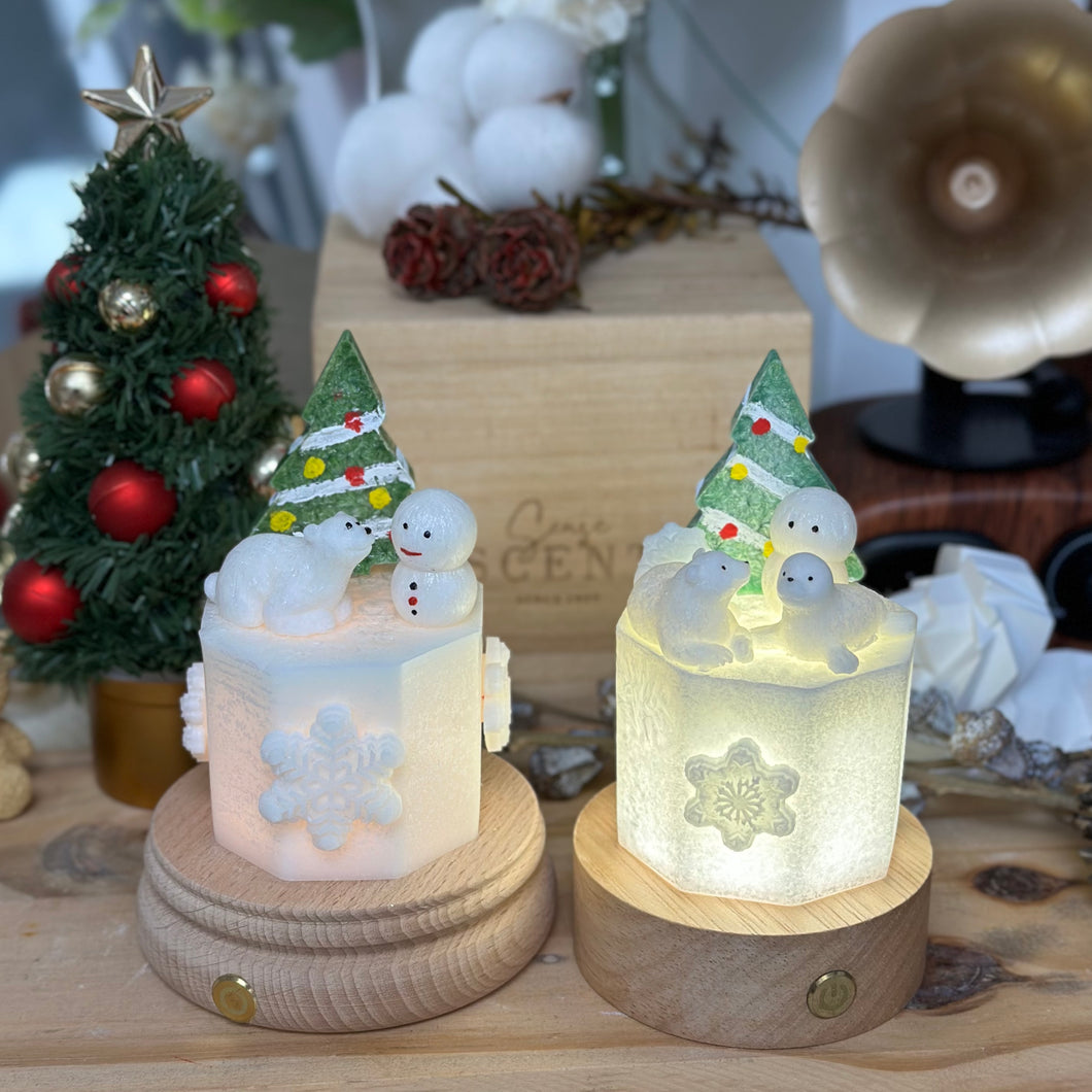 【聖誕限定】 冰花雪人燈飾蠟燭工作坊｜Snowflake Snowman Candle Workshop