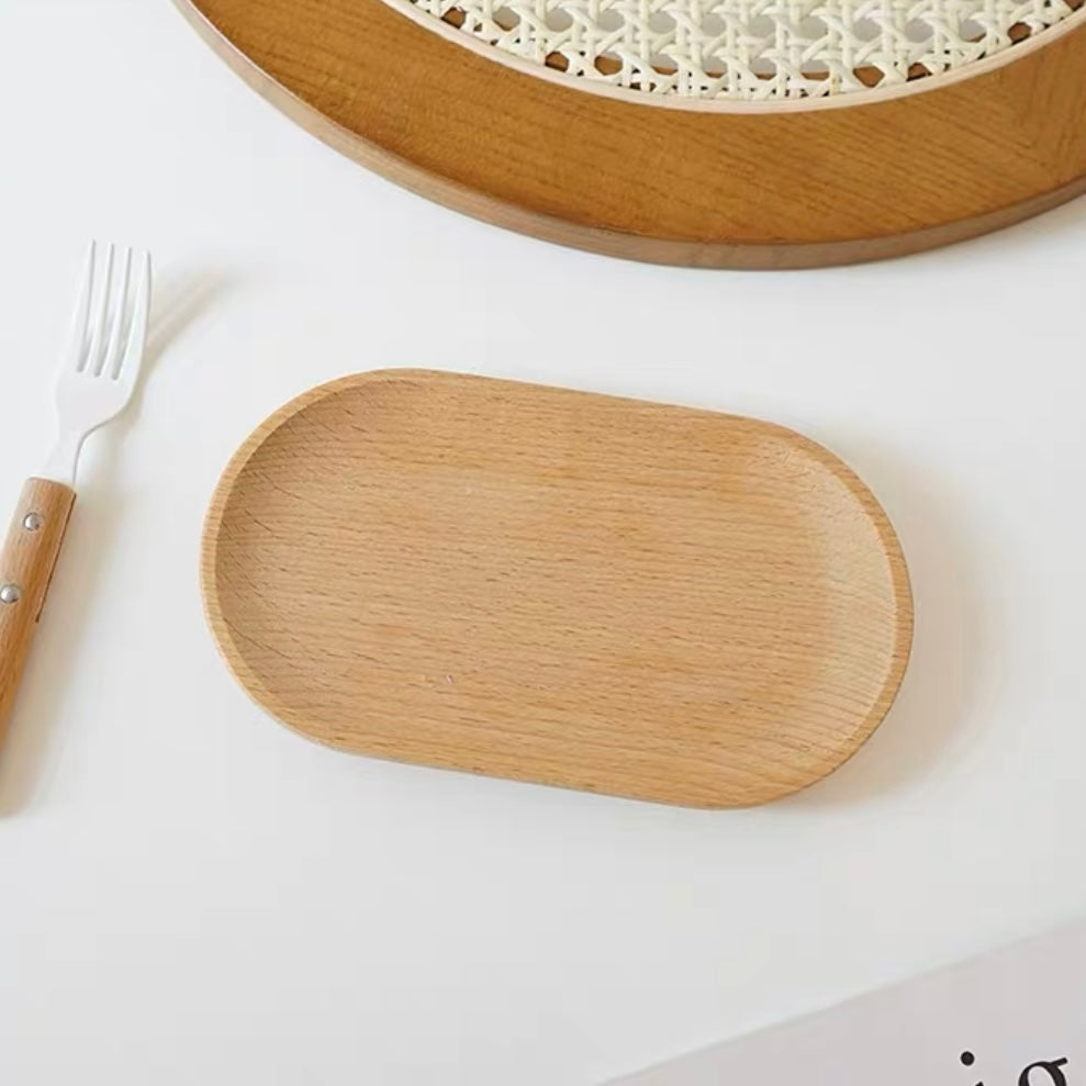 小橢圓木盤丨Wooden Plate (S)